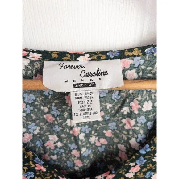 Vintage Forever Caroline by Jim Elliot Floral Mid Length Plus Size Dress size 22 - Picture 4 of 8